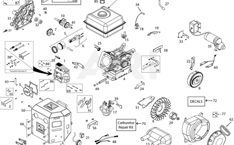 ariens engine exploded view
